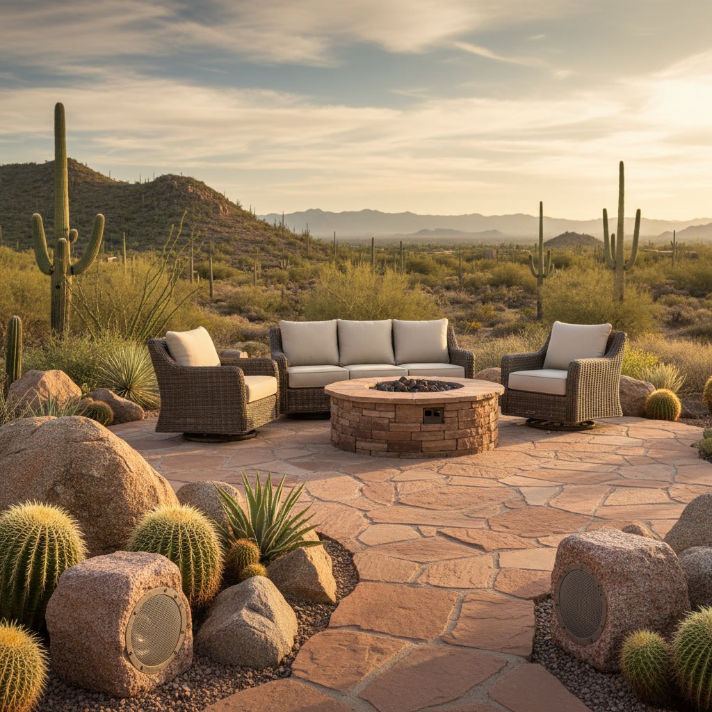 professional outdoor audio system installation for Arizona backyard entertainment area